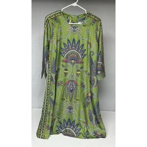 NWT! Gretchen Scott Women's Jersey Swing Dress Plume Green Size Medium